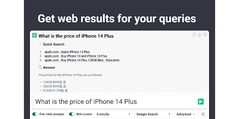 ChatGPT Web Results Extension