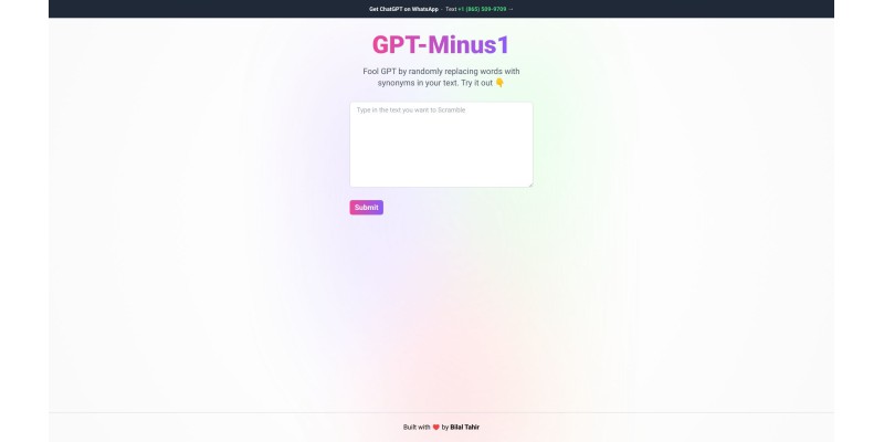 GPT-Minus1