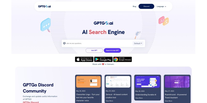 GPTGO - ChatGPT Free combined Search Engine