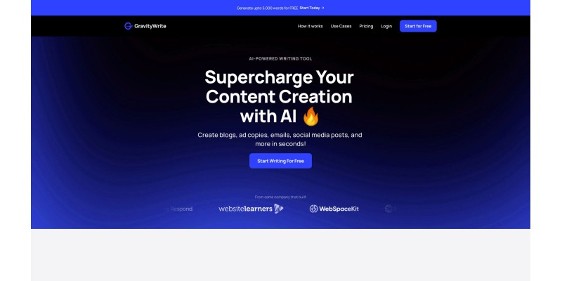 GravityWrite: Top AI Writer, Content Generator & Assistant