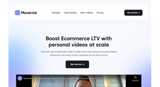 Maverick - AI Generated Personalized Videos at Scale | Ecommerce Video Marketing