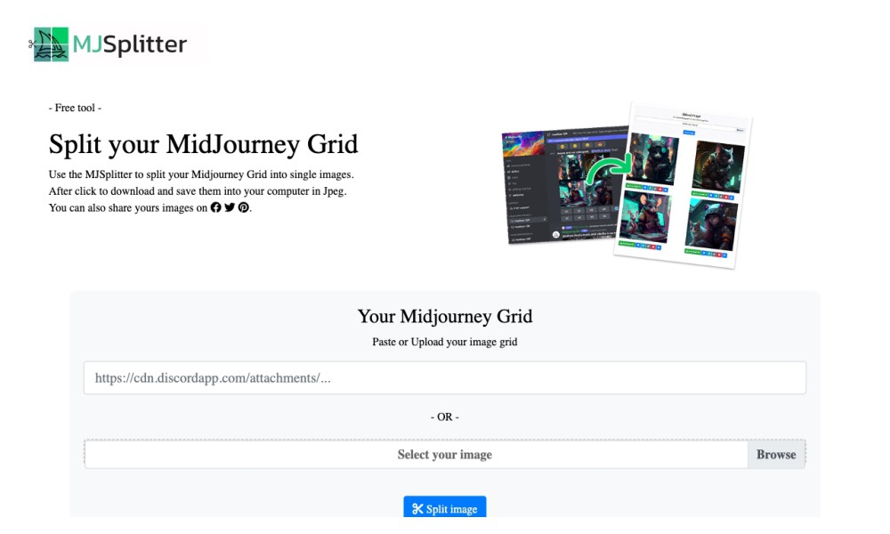 Midjourney Grid Splitter