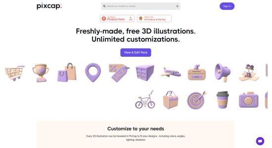 Pixcap - The design tool powered by 3D and AI