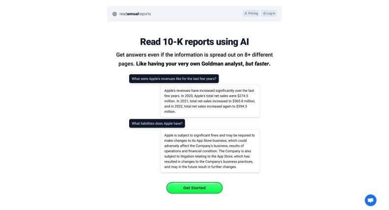 Read 10-K reports using AI