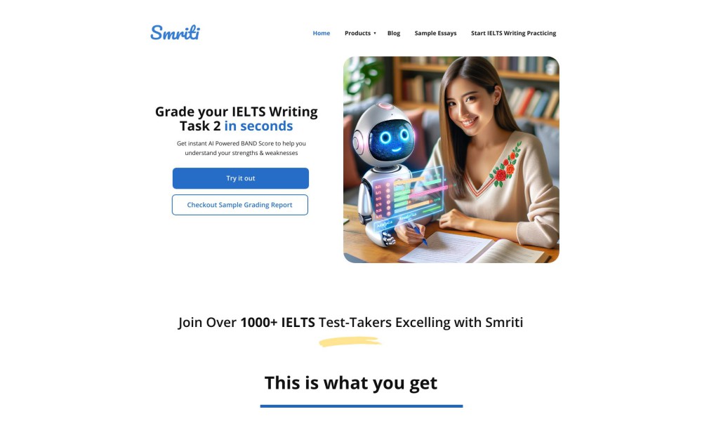 Smriti - IELTS Writing Checker AI Powered