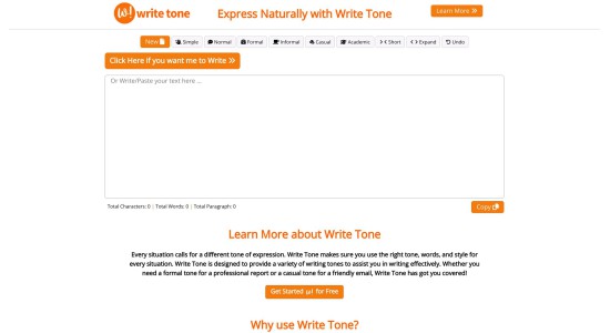 Write Tone