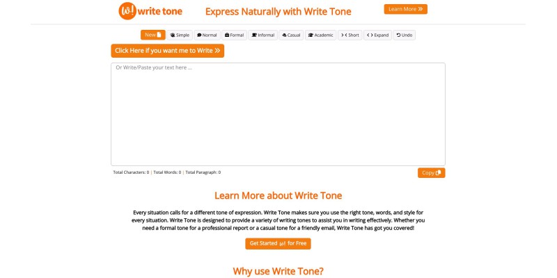 Write Tone