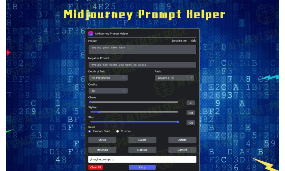 Midjourney Prompt Helper - Image 1