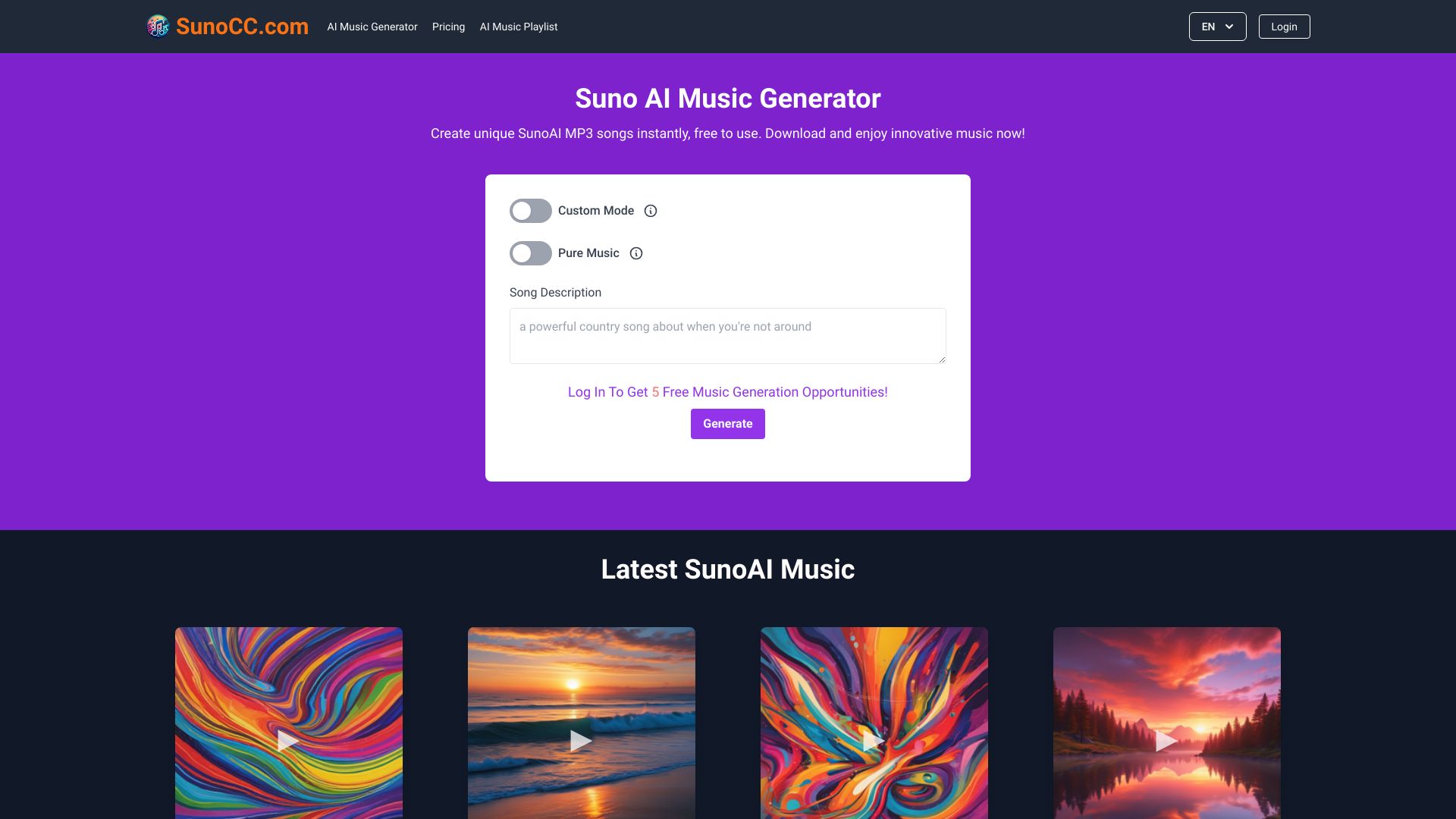Suno Ai Music Generator Try Top Ai Tools Ai Talent Space